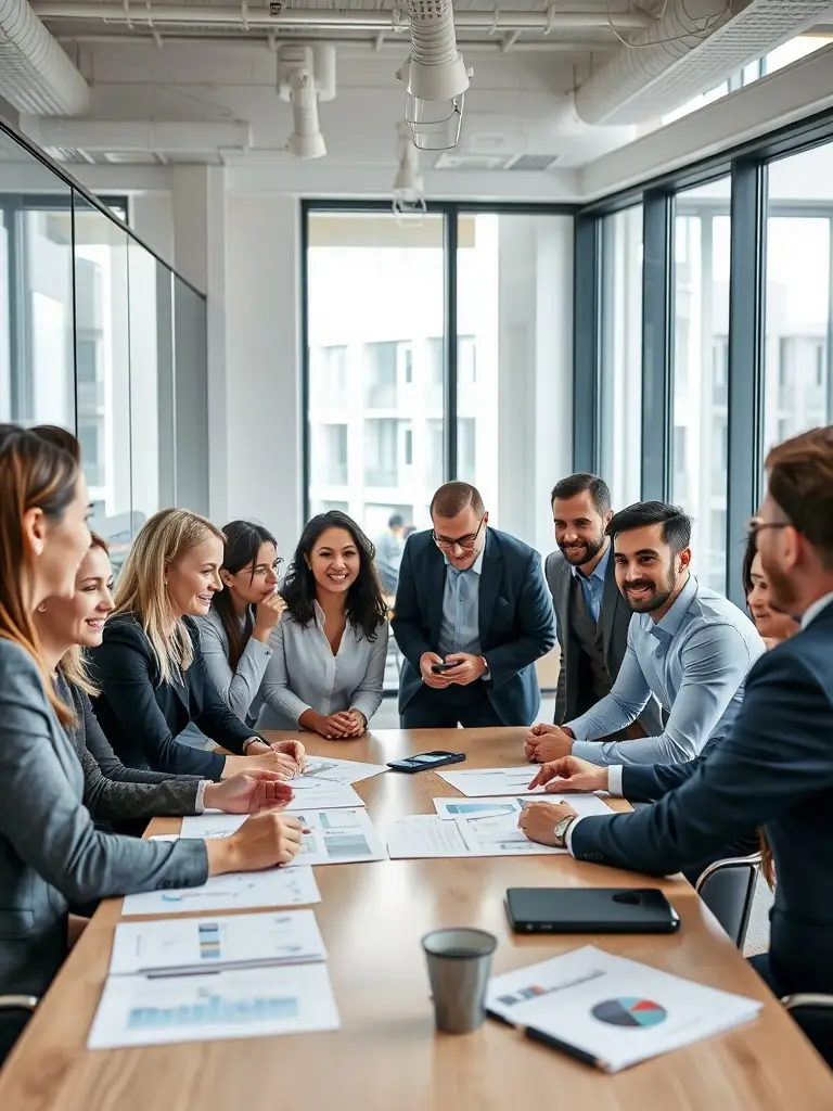 A team conducting a workshop with employees during a change management session, demonstrating Change Management expertise.